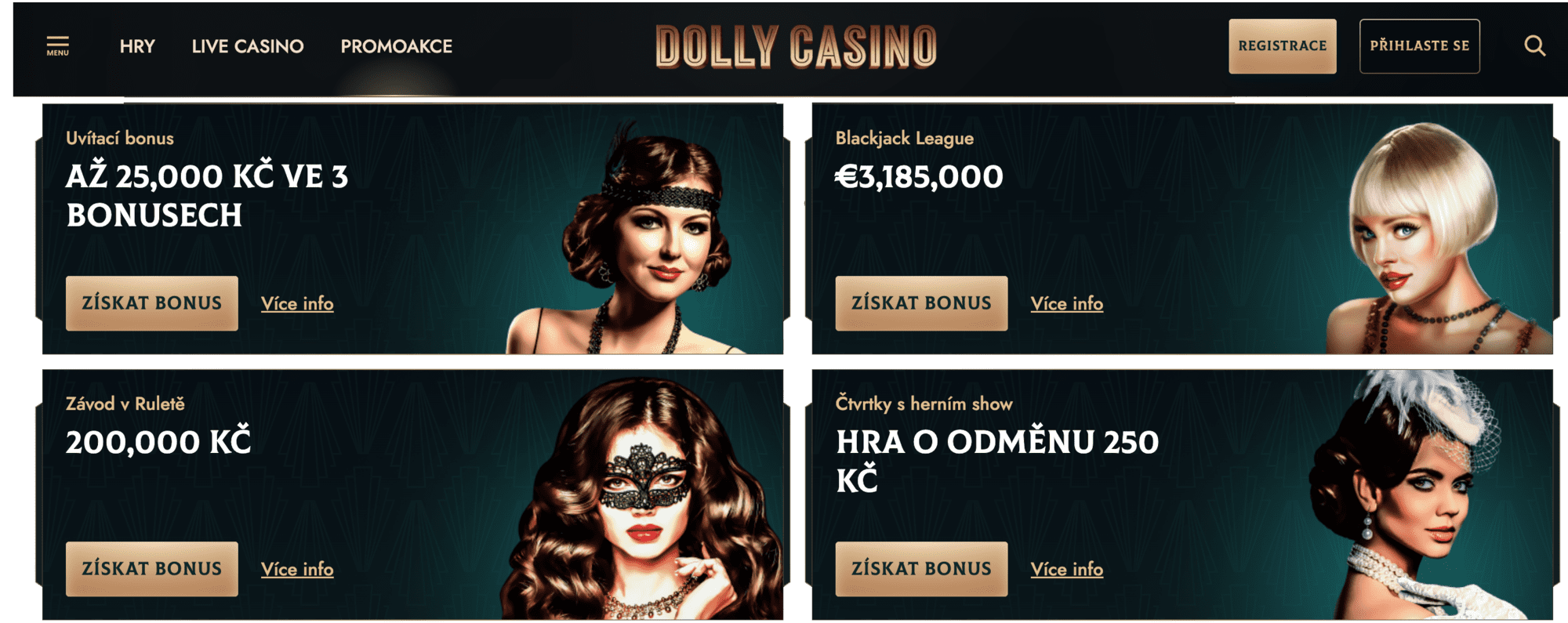 Informace o bonusech v Dolly Casino