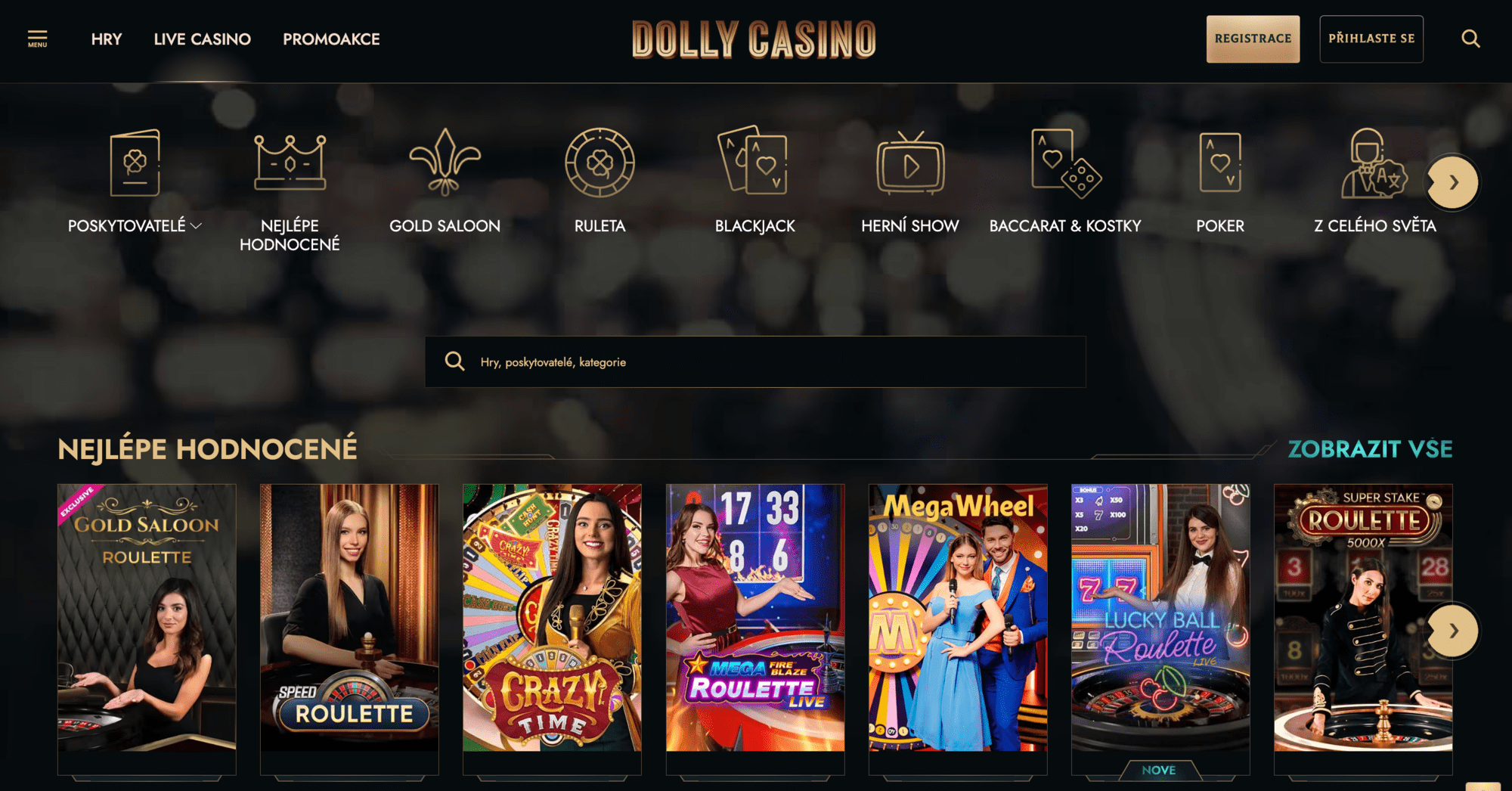 Dolly Live casino hry