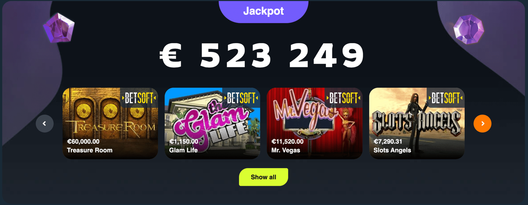 Gama Casino Jackpot Games